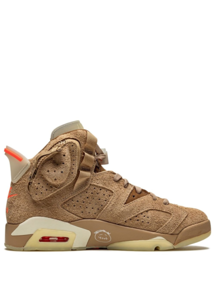 Travis Scott Air Jordan 6 Retro Sample British Khaki Sneakers