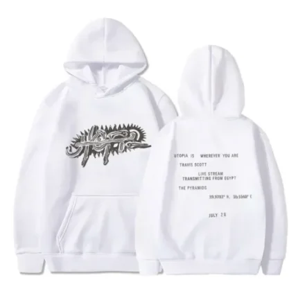 Utopia Travis Scott Utopia White Hoodie